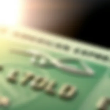 A close-up view highlighting the material composition of the Green Card.