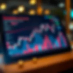 A stock market performance chart illustrating dividend trends
