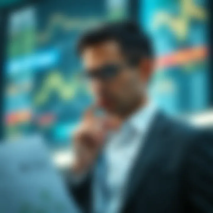 Investor analyzing news impact