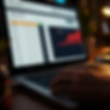 A close-up of a laptop, open on a complex business model spreadsheet.