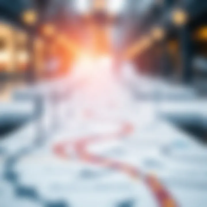 An illustration of a roadmap with various paths leading to success in business.