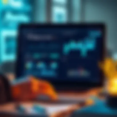 Illustration of financial data analysis using accounting software