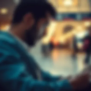 User navigating through the BMO Harris mobile app