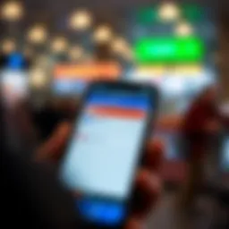 Mobile banking interface on a smartphone screen