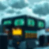 Visual representation of cloud mining infrastructure