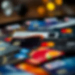 Diverse credit card options displayed with unique designs