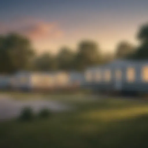 A serene mobile home community in Mississippi showcasing various styles and designs