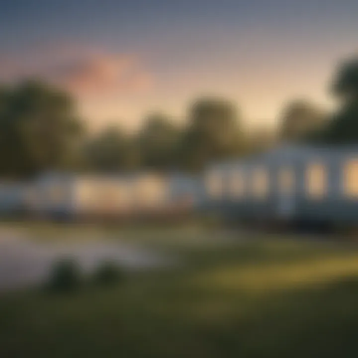 A serene mobile home community in Mississippi showcasing various styles and designs