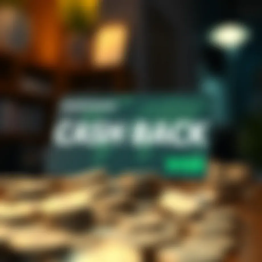 Visual representation of cash back rewards from credit cards