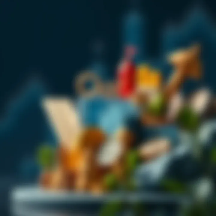Diverse portfolio illustration with various assets