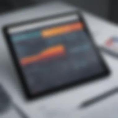 Modern Budget Planner Interface A sleek and modern budget planner interface displayed on a digital device