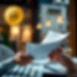 Person reviewing financial documents