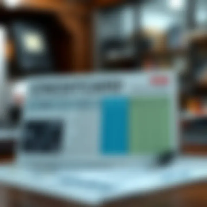 Comparison chart showcasing different credit card offerings and rewards