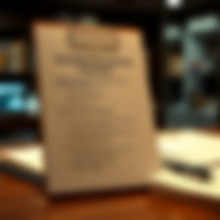 A checklist of required documents for bank account setup