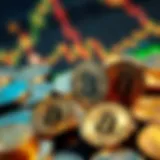 Visual representation of cryptocurrency coins