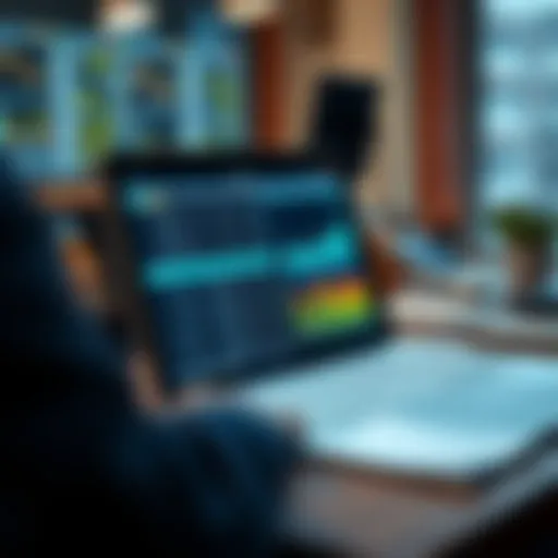 A detailed view of financial accounting software interface