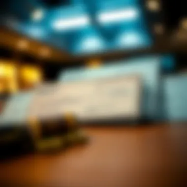 Various types of checks displayed elegantly