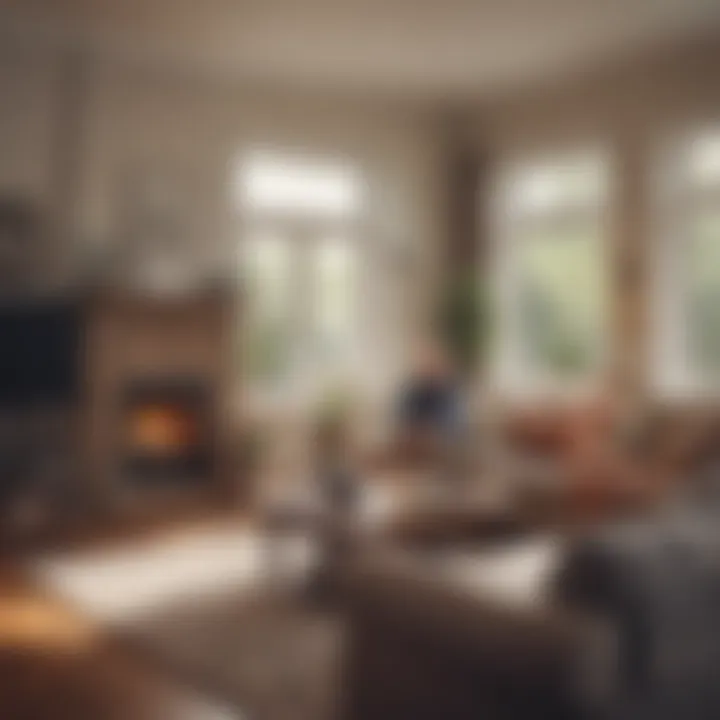 A cozy living room with a home equity loan concept