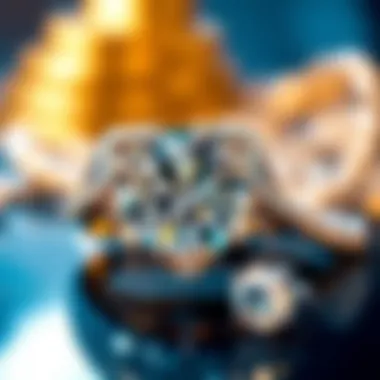 Palladium jewelry under bright lighting