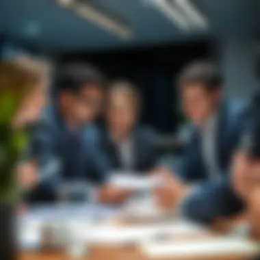 A team collaborating on financial strategies