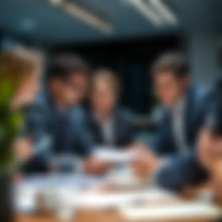 A team collaborating on financial strategies