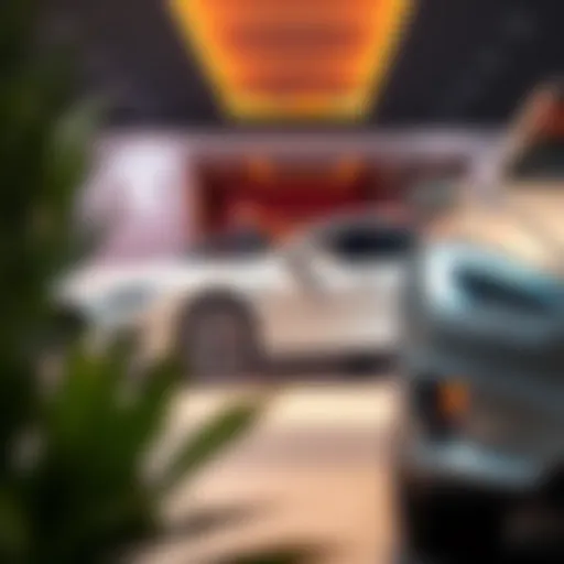 An elegant Tesla vehicle showcased in a luxury setting