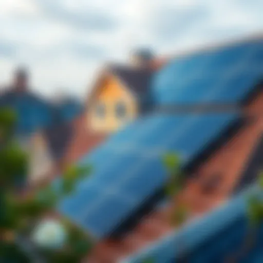 A solar panel installation on a residential rooftop showcasing clean energy solutions.