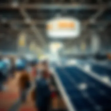 Solar Technology Exposition Advanced solar technology being showcased at an industry exposition, symbolizing innovation.