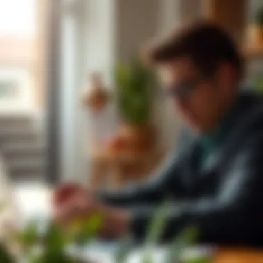 Aligning Credit Card Choices with Financial Objectives A person analyzing their financial goals with a laptop