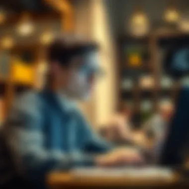 Navigating Online Banking A young person confidently using online banking services