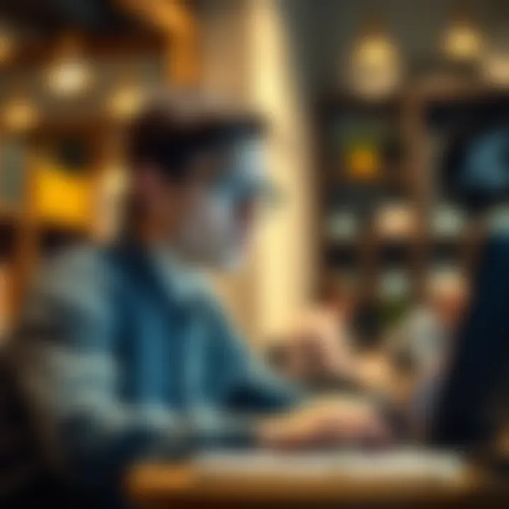 Navigating Online Banking A young person confidently using online banking services