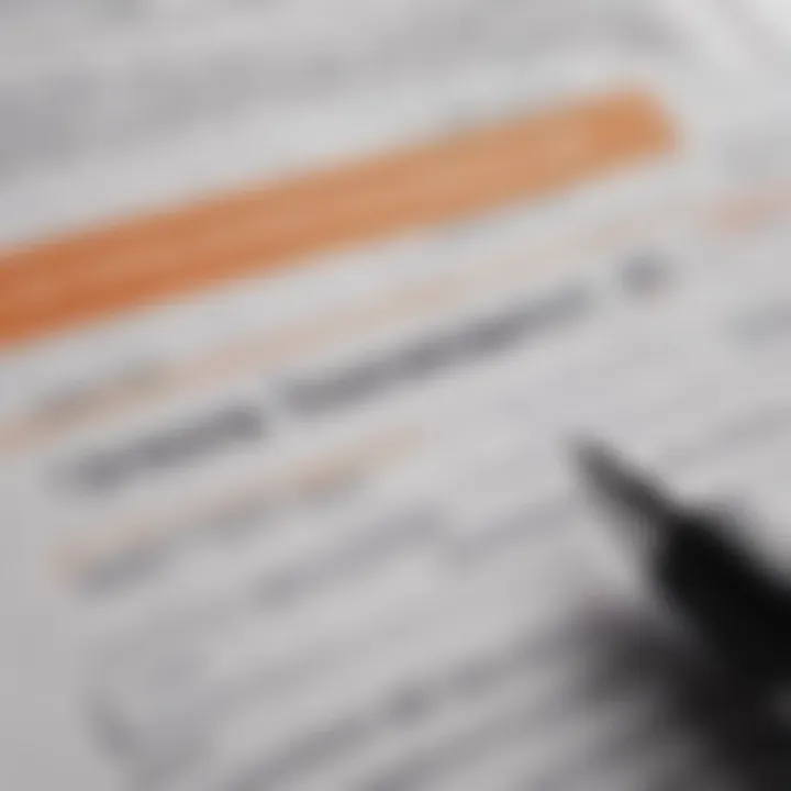 A close-up of a travel insurance policy document with a pen