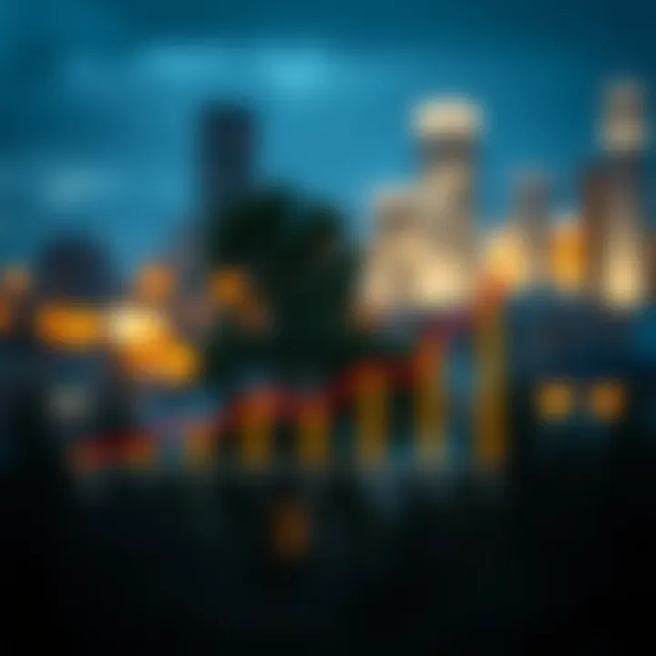 A graph illustrating investment growth over time