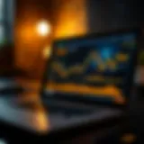 A digital gold trading platform on a laptop screen