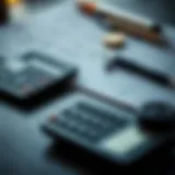 Financial planning concept with a calculator and notes