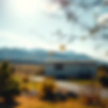 Utah Landscape with Mobile Home A scenic view of Utah's landscape with a mobile home in the foreground, representing ownership in a desirable location.