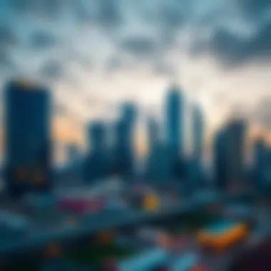 Economic Growth and Business Potential A modern skyline representing economic growth