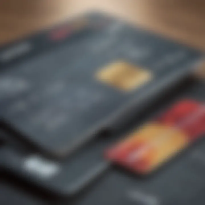 A close-up view of a credit card and smartphone together, symbolizing modern payment methods