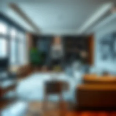 Stylish Living Space in a New York Apartment Interior of a stylish New York apartment showcasing living space