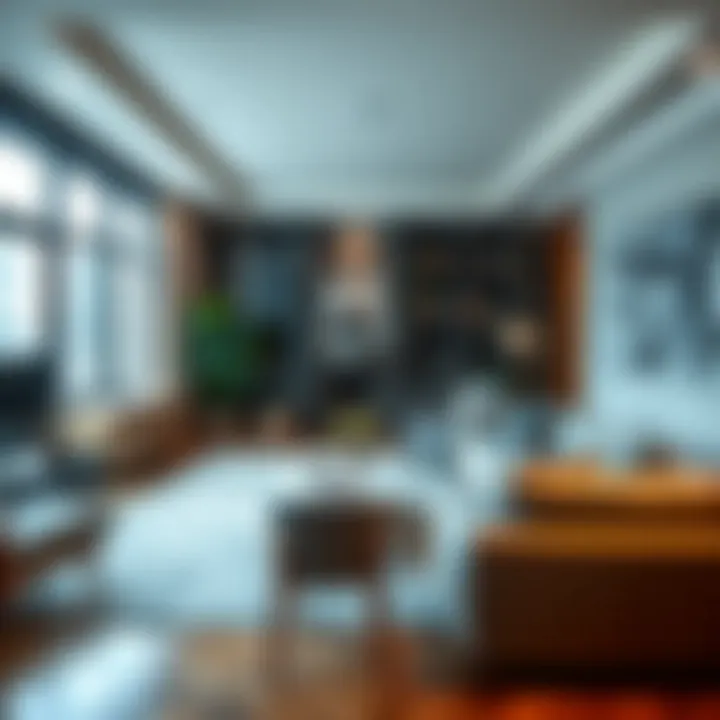 Stylish Living Space in a New York Apartment Interior of a stylish New York apartment showcasing living space