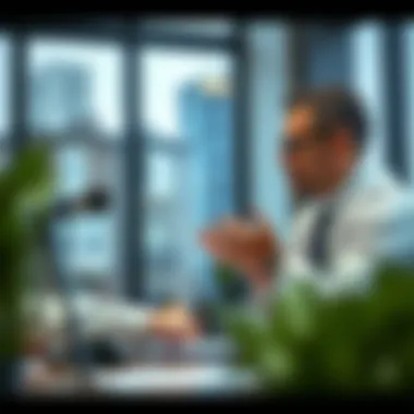 Consultation with a Real Estate Agent A real estate agent discussing options with buyers
