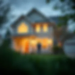 A serene home exterior representing stability