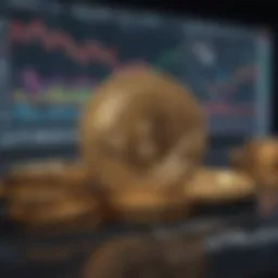 Graph illustrating simulated profits in crypto trading