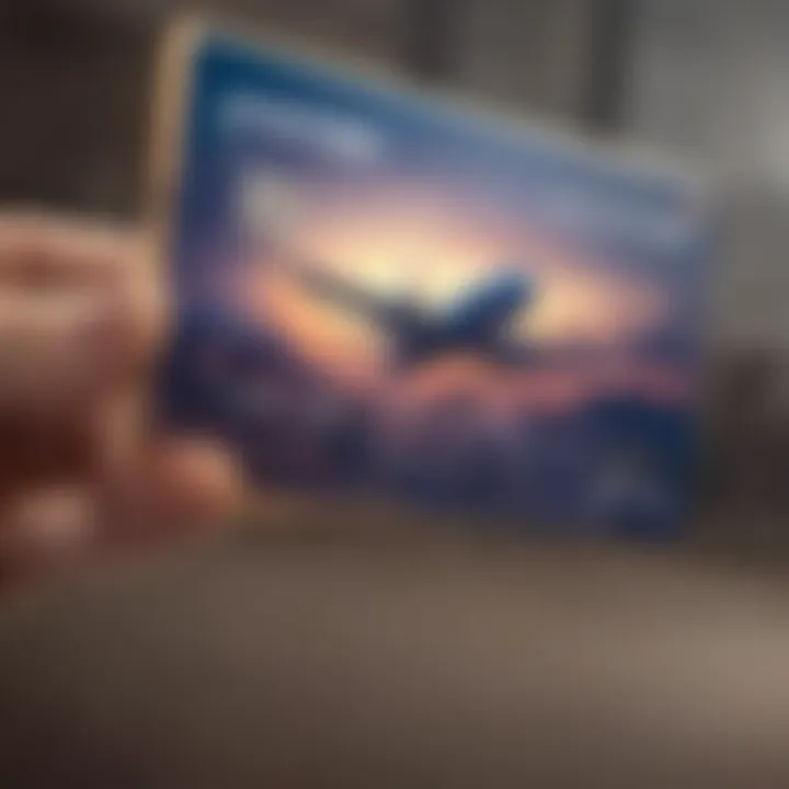 A close-up view of the Southwest Airlines secured credit card showcasing its design.