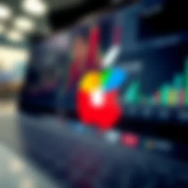 Pie chart illustrating Apple's market share in the tech industry