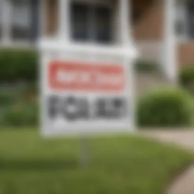 A close-up of a 'For Sale' sign placed in a front yard, symbolizing a direct sale by the owner.