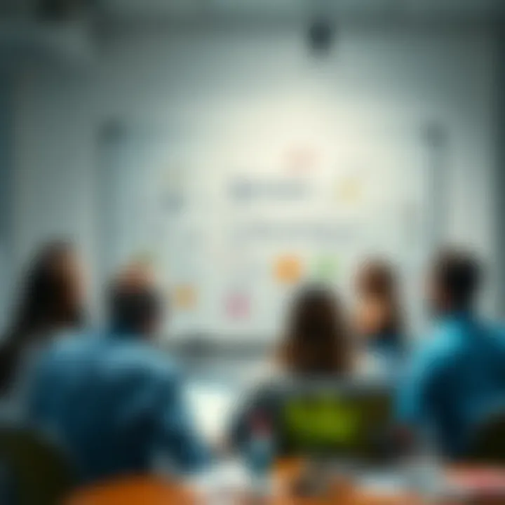 A creative brainstorming session with diverse ideas on a whiteboard.