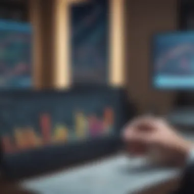 Investment Analysis A person analyzing investment portfolios.