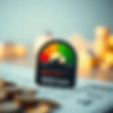 Conceptual representation of a credit score impacting financial decisions