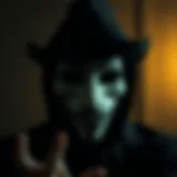 A shadowy figure representing a scammer